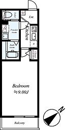 GRADUS 岩槻 1Kの間取図画像