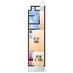 ダイバーシティ大久保中 1DKの間取図画像