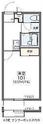 レオパレスけやき通りハイツ 1Kの間取図画像