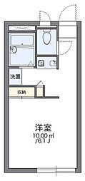 レオパレスかみさわ 1階1Kの間取り