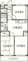 Sハイツ 3DKの間取図画像