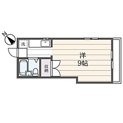 ＭＫプラザ 2階ワンルームの間取り
