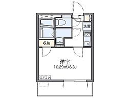 レオネクストラフテル西台 2階1Kの間取り