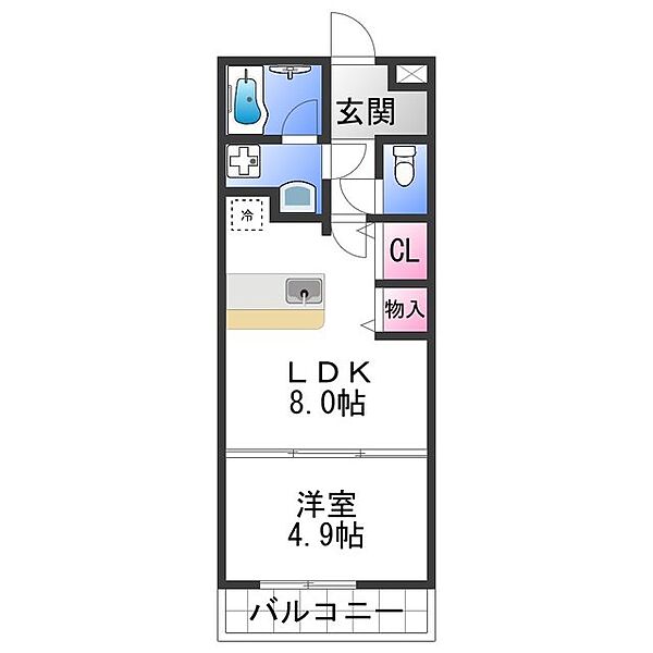 ロックブリッジ ｜和歌山県和歌山市新在家(賃貸アパート1LDK・1階・31.50㎡)の写真 その2