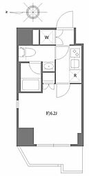 プレミアムキューブ大森本町 1Kの間取図画像