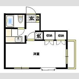 リバーサイドアネックス 1Kの間取図画像