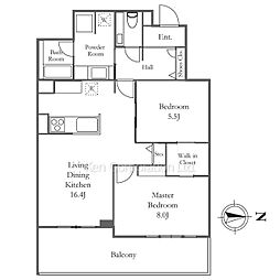 ＷｉｔｈＰｌｕｓ三鷹 3階2LDKの間取り