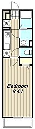 リブリ・EDEN相模原 1Kの間取図画像