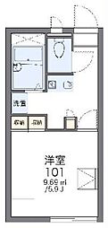 レオパレス羽鳥弐番館 1Kの間取図画像