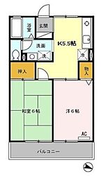 サンアーク 2Kの間取図画像