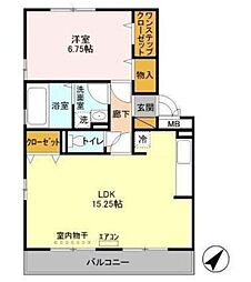 ブエナビスタ 1LDKの間取図画像