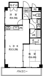 トーア立石マンション 6階2LDKの間取り