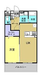 ユーミーマンショントルス 1LDKの間取図画像