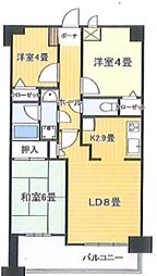 キャッスルマンション与野 3LDKの間取図画像