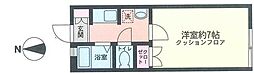 ホワイトコート新吉田 1Kの間取図画像