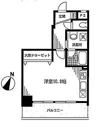 ブランシェルトーレ 1Kの間取図画像