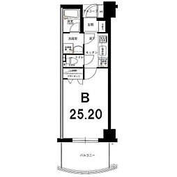 グリフィン新横浜・六番館 1Kの間取図画像