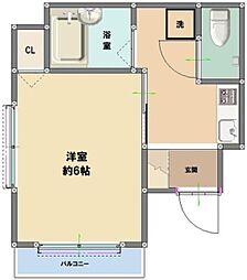 メゾンユニソール神楽坂 1Kの間取図画像