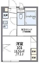 レオパレスシティパル 1Kの間取図画像