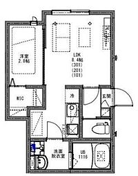 KEIAI RESIDENCE 淵野辺III 1LDKの間取図画像