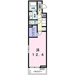 カメラート高見 1Kの間取図画像