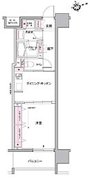 クリオ松戸伍番館 1DKの間取図画像
