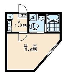 トリアス・アクシス府中本町 1Kの間取図画像