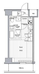 プレミアムキューブG西大井 4階ワンルームの間取り