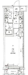 エスペルーモ中村橋 1Kの間取図画像