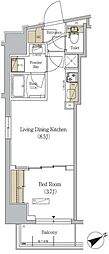URBANEX駒込 1LDKの間取図画像