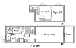 練馬区中村北2丁目マンション 2LDKの間取図画像