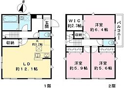 草加市金明町戸建 1階3LDKの間取り
