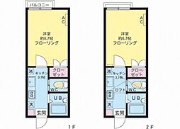 エストール3 1Kの間取図画像