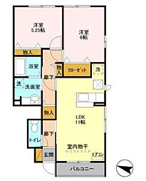 ことぶき壱番館 2LDKの間取図画像