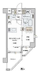 デュオステージ北千住II 4階1LDKの間取り