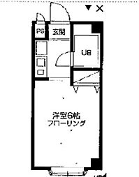 宮崎ビル2 3階1Kの間取り