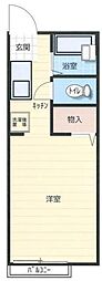 フォーレ・T・Y 1Kの間取図画像
