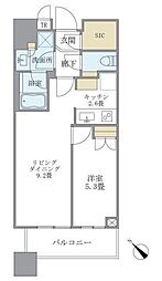 ブリリアタワーズ目黒ノースレジデンス 1LDKの間取図画像