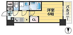 エスリード神戸大倉山ヒルズ 1Kの間取図画像
