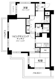 ライオンズマンション宮前平第8 2LDKの間取図画像
