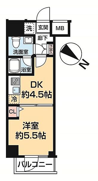 東京都町田市原町田４丁目(賃貸マンション1DK・8階・25.48㎡)の写真 その2