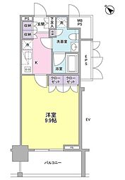 常盤レジデンシア荻窪 2階1Kの間取り