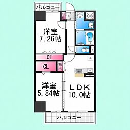 FREEDOM residence堺寺地町 2LDKの間取図画像