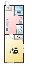 フルラージュ千葉中央 1Kの間取図画像