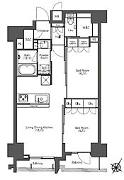 COMFORIA滝野川 2LDKの間取図画像