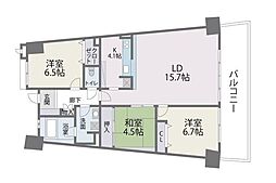 アイランドシティインフィニガーデンN棟 3LDKの間取図画像