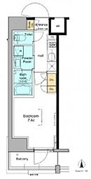 プラウドフラット木場2 13階1Kの間取り