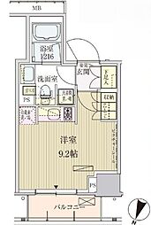 パークアクシス赤坂見附 ワンルームの間取図画像
