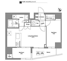 ＢＰＲレジデンス田端 13階2LDKの間取り