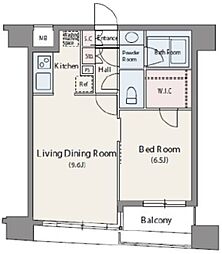 人形町デュープレックスR's 1LDKの間取図画像